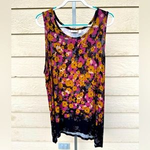 LOGO Layers by Lori Goldstein Floral Print Tank Tunic